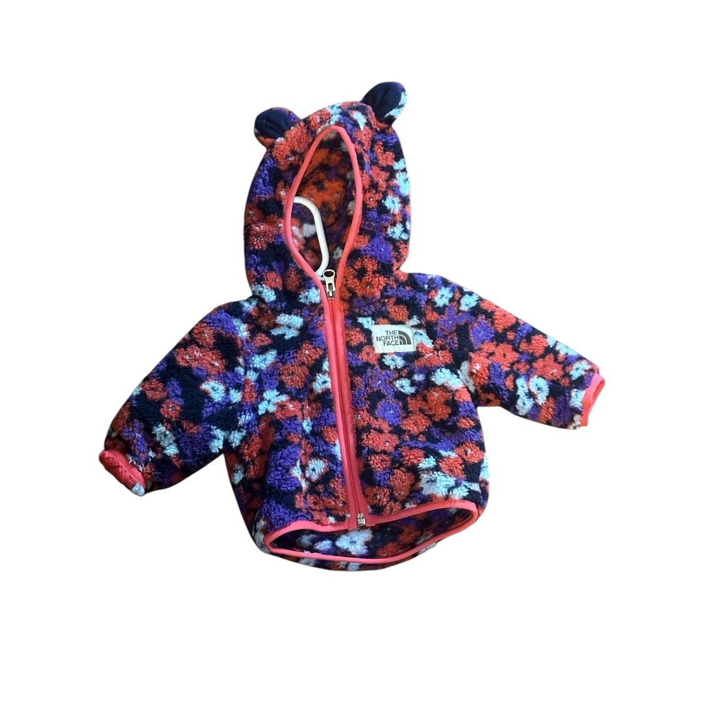 Nice The North Face Infant Campshire Bear Hoodie Fleece Jacket Floral 0-3M - Picture 3 of 7